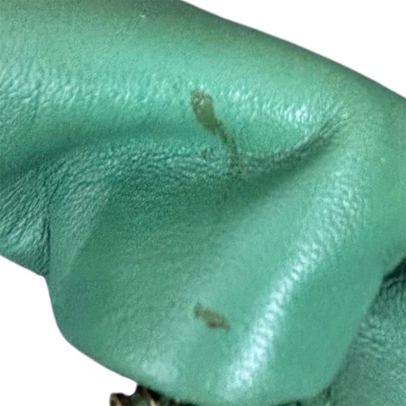 Free People Happy Hour Crossbody Bag Green Suede/Leather Twisted Hand strap - Picture 10 of 10